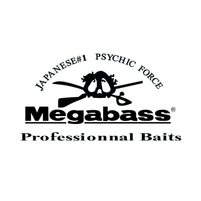 Autocollant Megabass Med Contour Blanc
