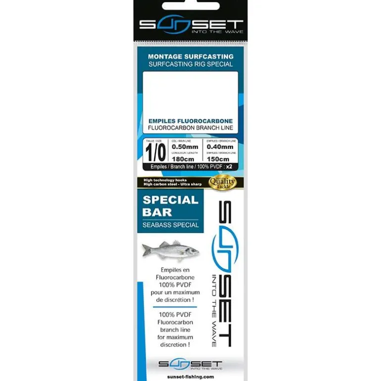 Bas De Ligne Sunset Surfcasting Rs Competition 2X Special Bar / Fluoro