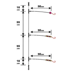 Bas De Ligne Sunset Surfcasting Rs Competition Special Poisson Plat - Fluoro