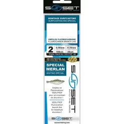Bas De Ligne Sunset Surfcasting Rs Competition Special Merlan - Fluoro