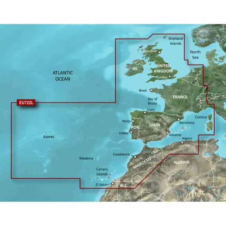 Cartographie Garmin Bluechart G3 Zone Large
