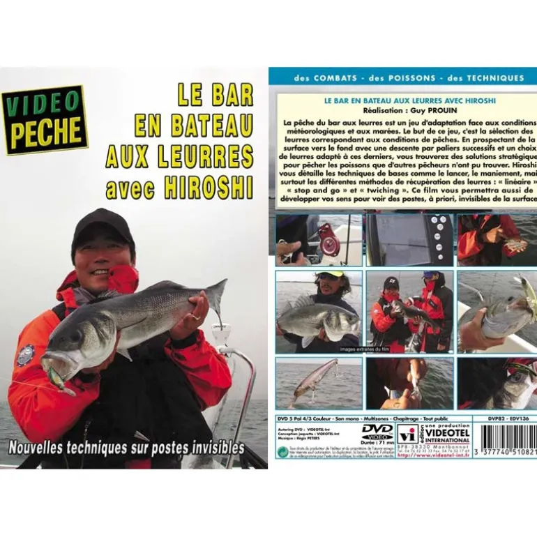Dvd - Le Bar En Bateau Aux Leurres Avec Hiroshi - Peche En Mer - Video Peche