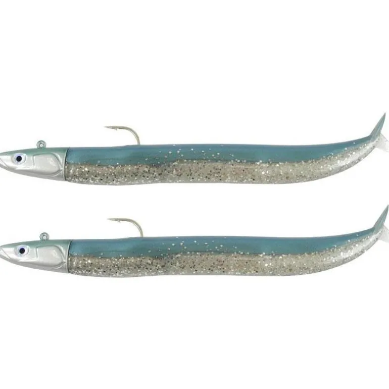 Kit Leurre Souple Arme Fiiish Double Combo Crazy Sand Eel 180 + Tête Plombée Off Shore
