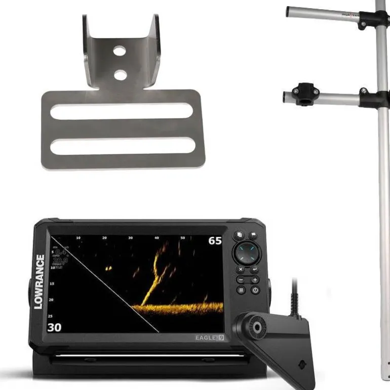 Pack Lowrance Eagle Eye 9 Live + Perche De Sonde Live Basic + Platine Basse De Sonde Pike’N Bass