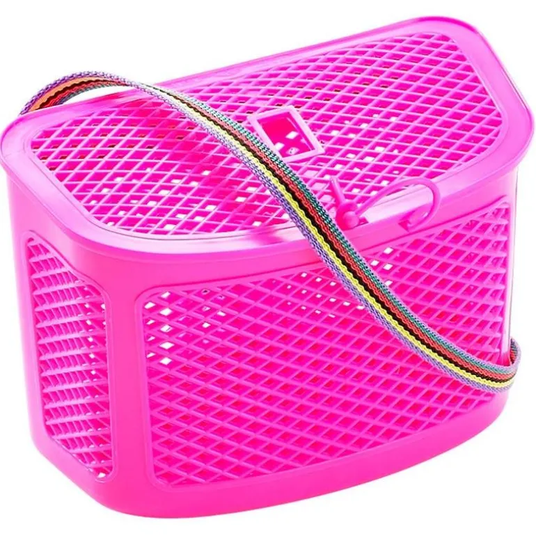 Panier A Peche Enfant Plastilys Rose Fluo