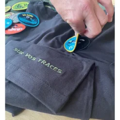 Sweat À Capuche Pêche Personnalisable Sur Vos Traces - Noir