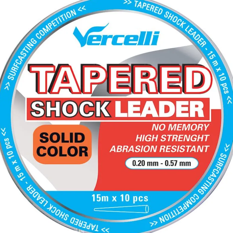 Tete De Ligne Vercelli Tapered Shock Leader Orange Solide 15M X 10