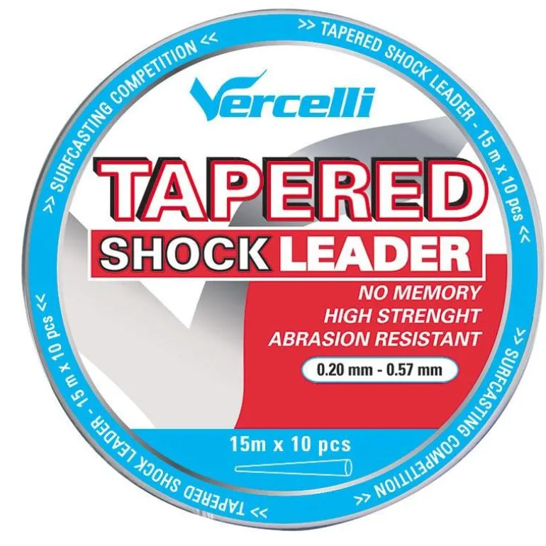 Tete De Ligne Vercelli Tapered Shock Leader Transparent 15M X 5