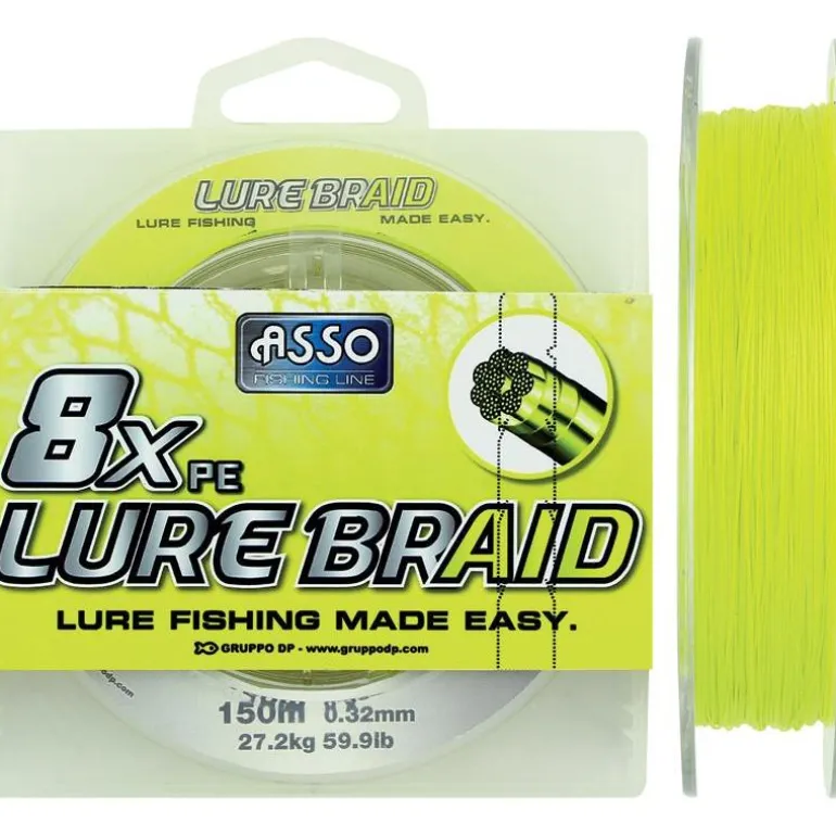 Tresse Asso Lure Braid 8X Jaune - 150M