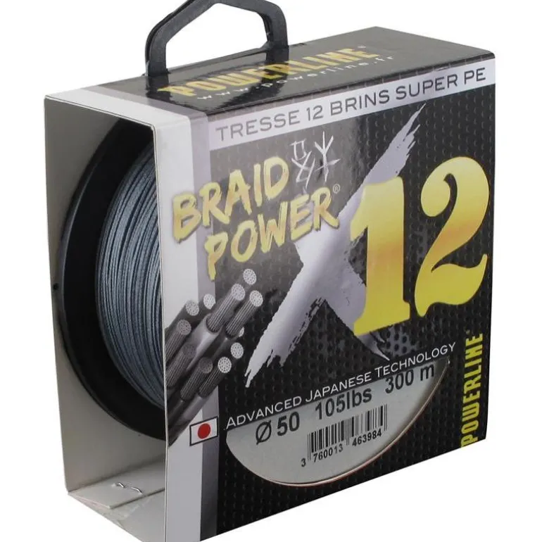 Tresse Powerline Braid Power X12 Gris